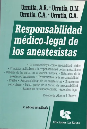 RESPONSABILIDAD MEDICO LEGAL DE LOS ANESTESISTAS 